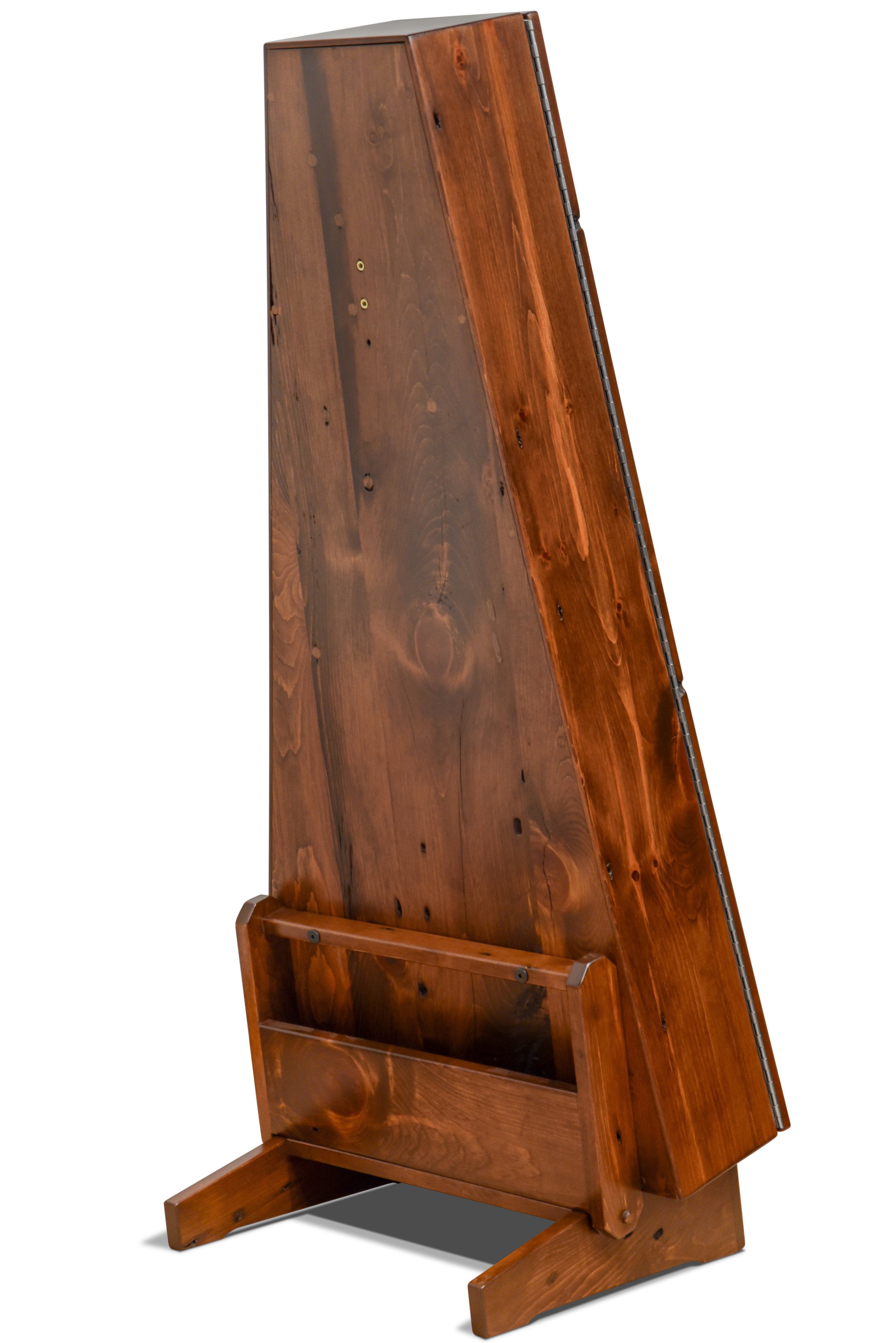 ClimaStand Triangle Humidor with Base - 300 Year Old Reclaimed Wood with Boston Stain Acoustic Remedy Cases