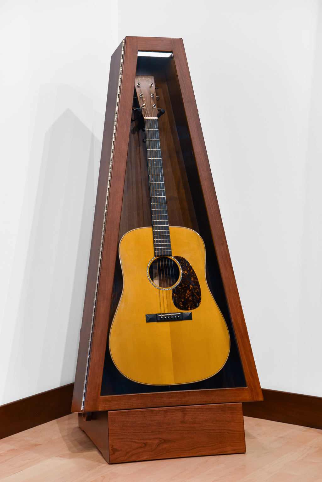 ClimaStand Triangle Humidor with Base - Cherry with Acres Stain Acoustic Remedy Cases