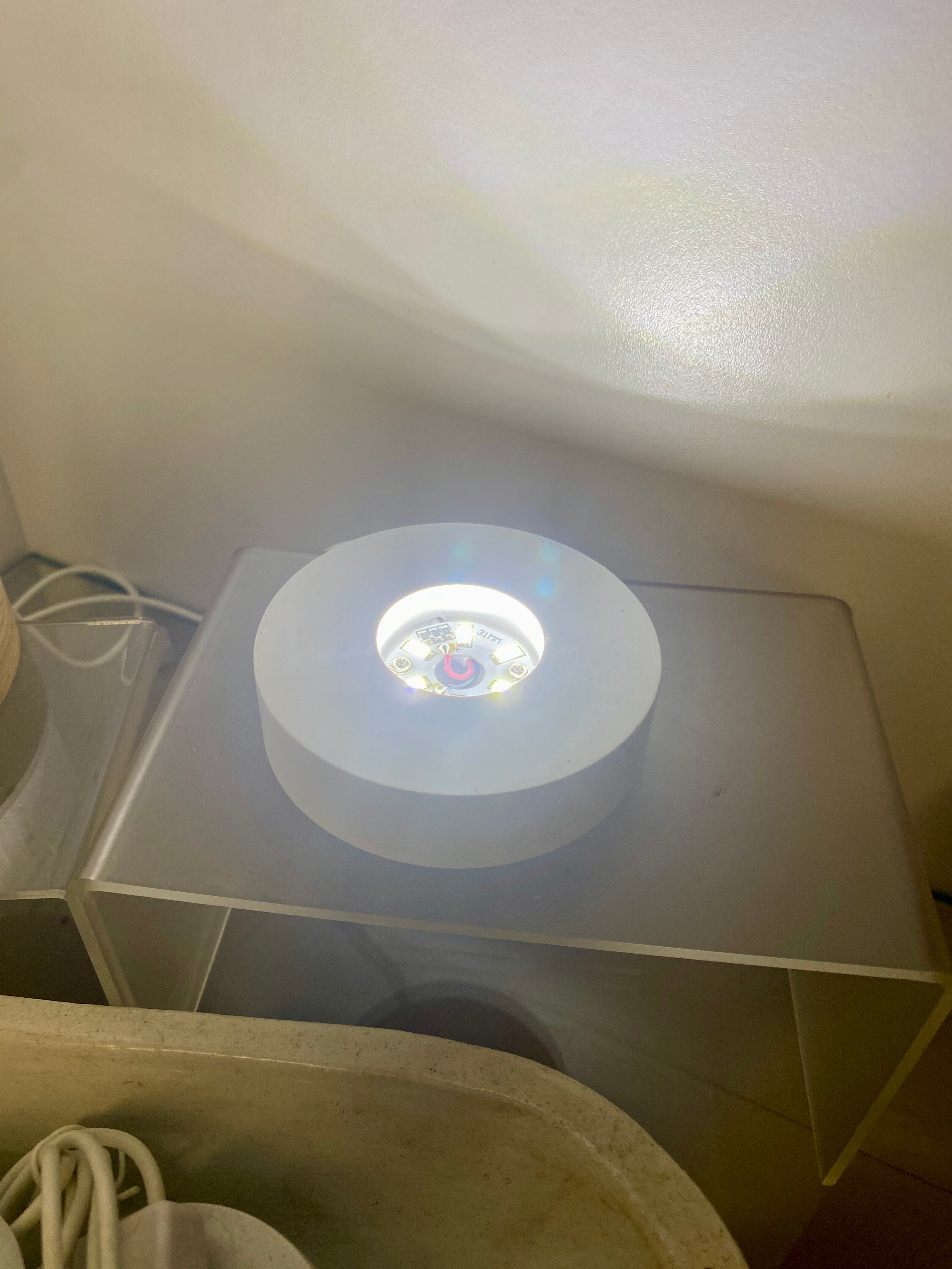 Wood Light Base | LED Stand for Crystal Sphere Curious Muse Crystals