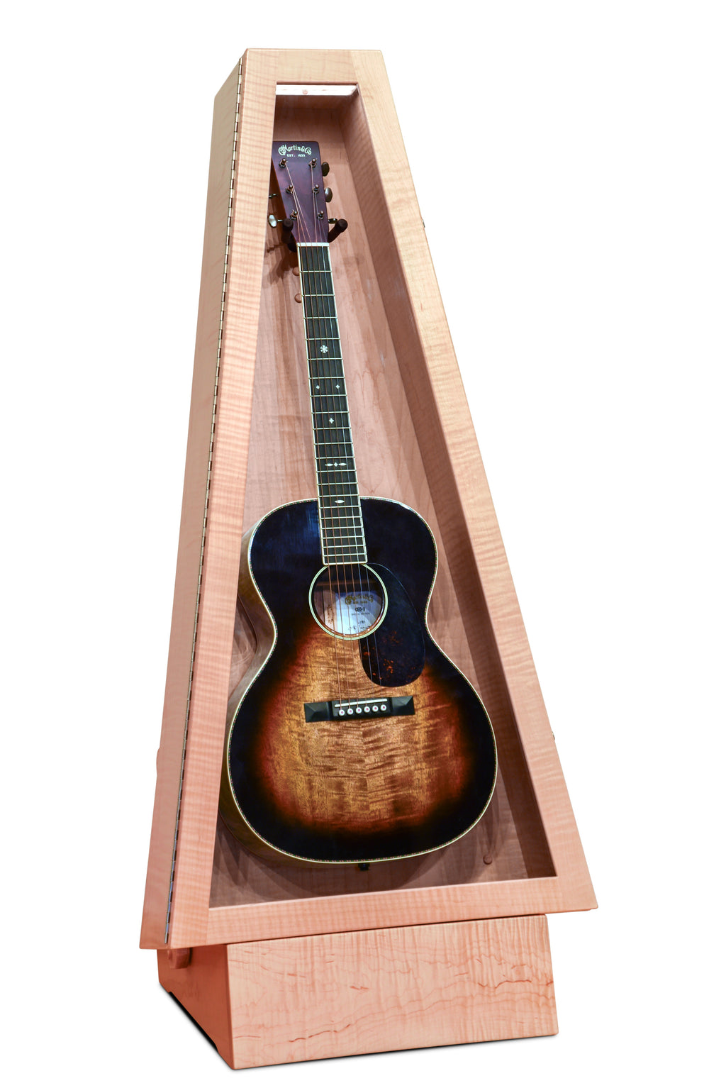 ClimaStand Triangle Humidor with Base - Flamed Maple Acoustic Remedy Cases