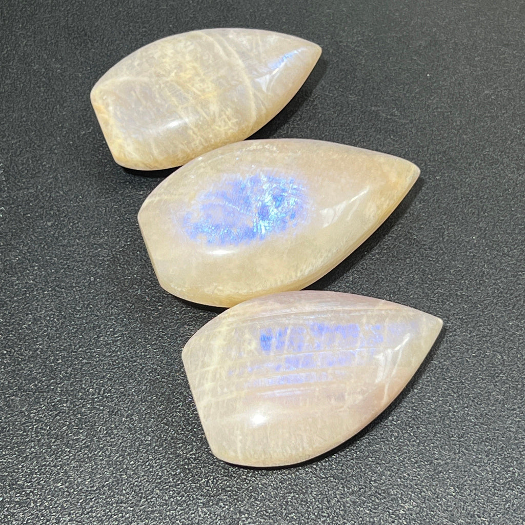 Flashy Peach Moonstone Crystal Flame Point Tower Carving Gemstone Statue Home Decor Supply Amazing Crystals