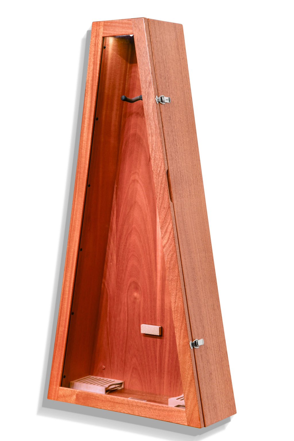 ClimaCase Triangle Humidor - African Mahogany (Quarter Sawn) Acoustic Remedy Cases