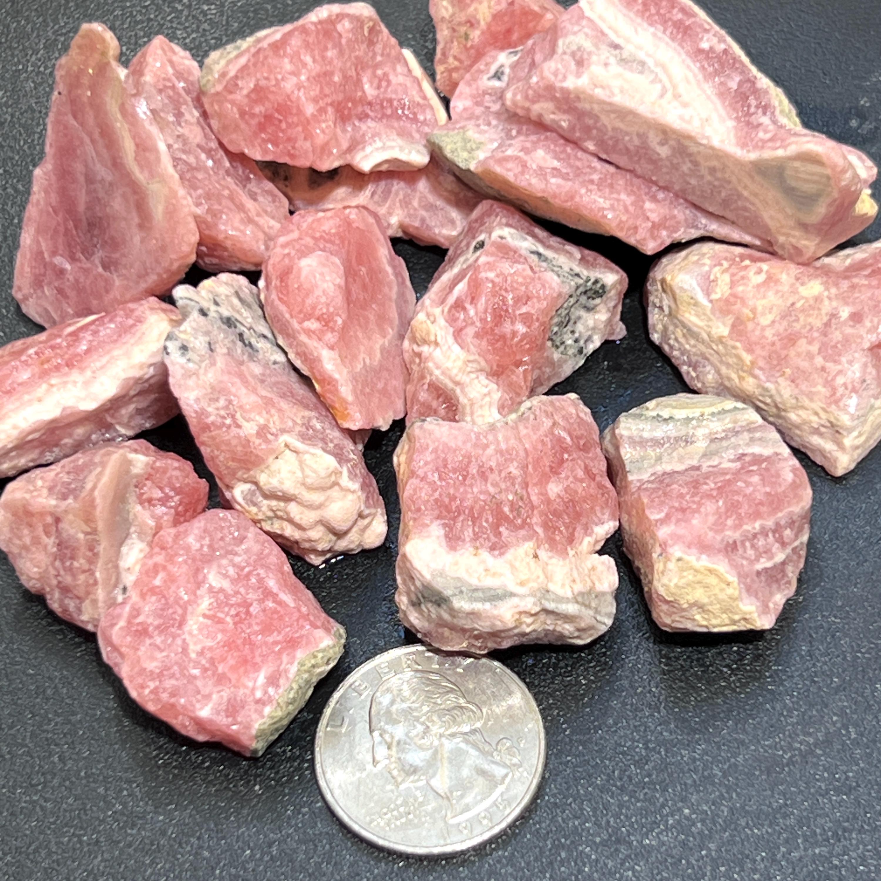 Pink Rhodochrosite Rough Raw (By The Piece Or Pound) Gemstone Supply Wholesale Lot Amazing Crystals
