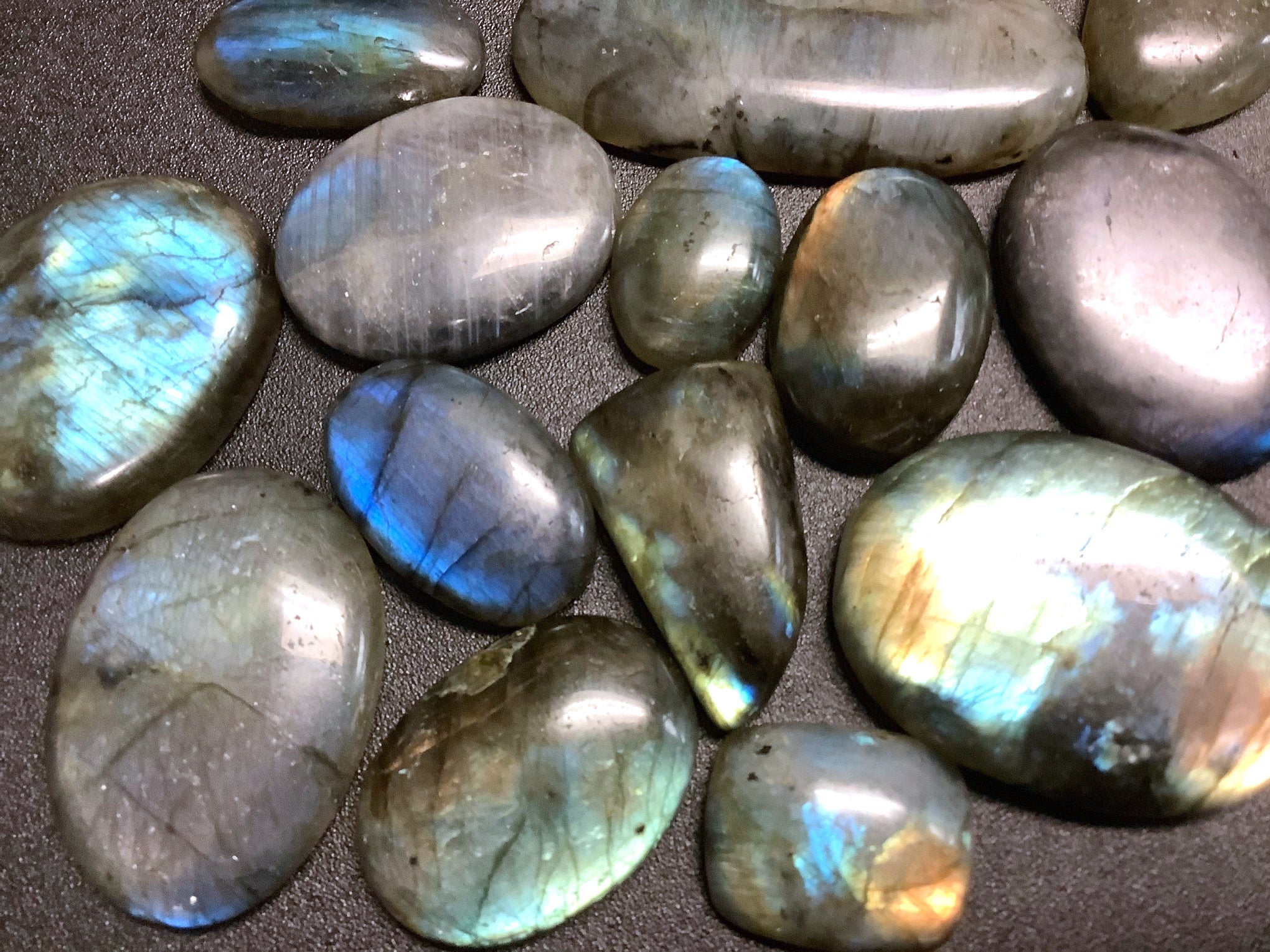Bulk Wholesale Cabochon Lot 100 Grams ( 8 to 12 pcs ) Labradorite Polished Stones Natural Gemstones Crystals Amazing Crystals