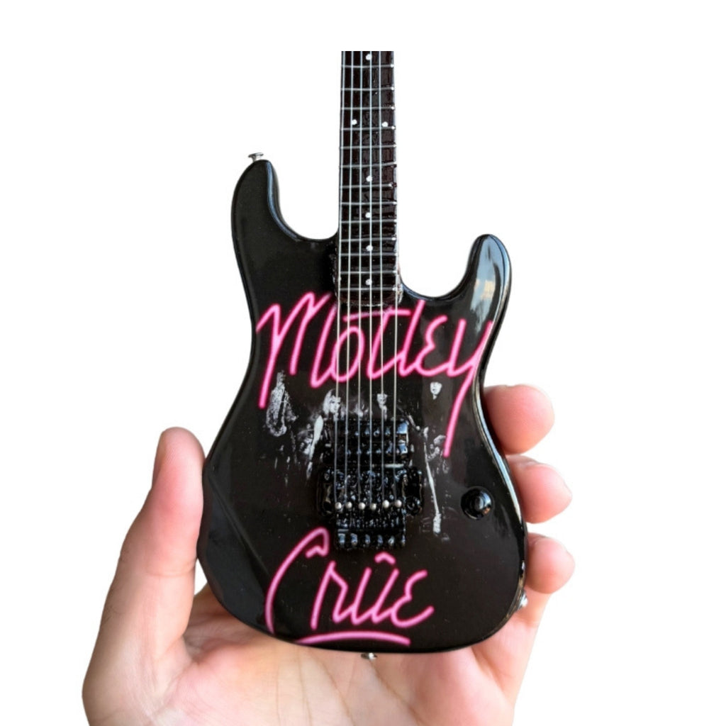 The Complete Mötley Crüe Album Cover Collectible Miniature Guitar Set – All 4 Official Mini Guitar Designs The Mini Axe