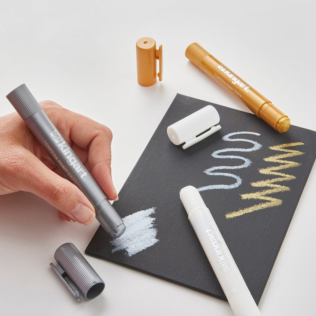 Tempera Paint Thin Sticks, 24 Colors KINGART