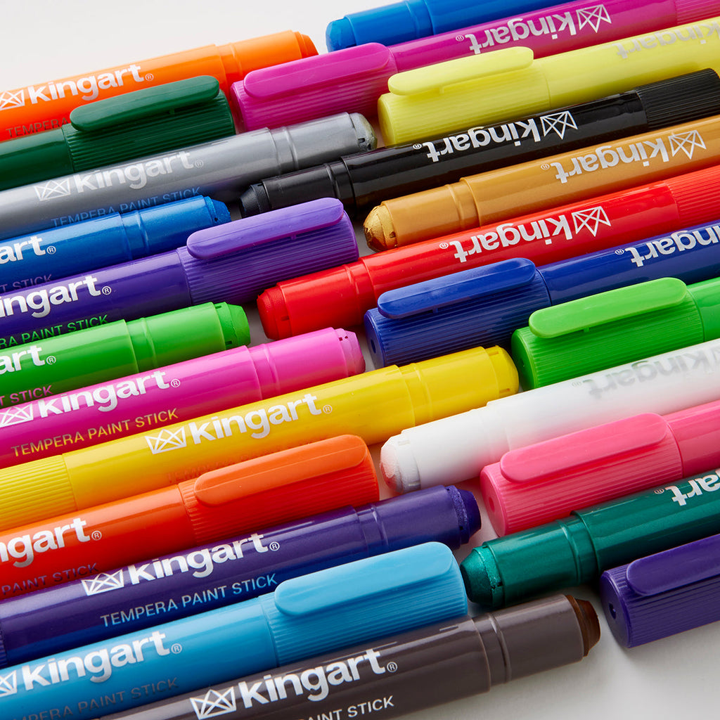 Tempera Paint Thin Sticks, 24 Colors KINGART