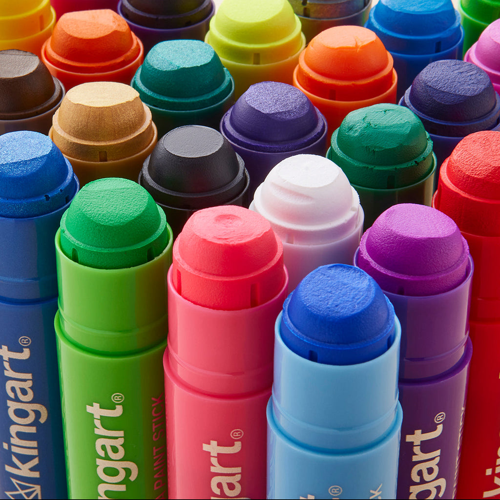 Tempera Paint Sticks – 24 Colors KINGART