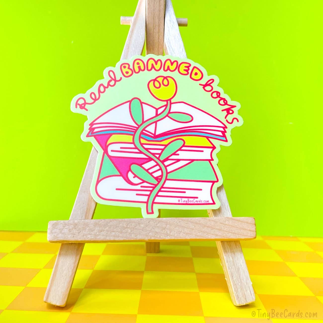 Tiny Bee Cards - Read Banned Books Vinyl Sticker Tia Chucha's Centro Cultural & Bookstore