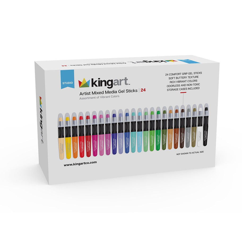 Gel Stick Crayons 24 Colors KINGART