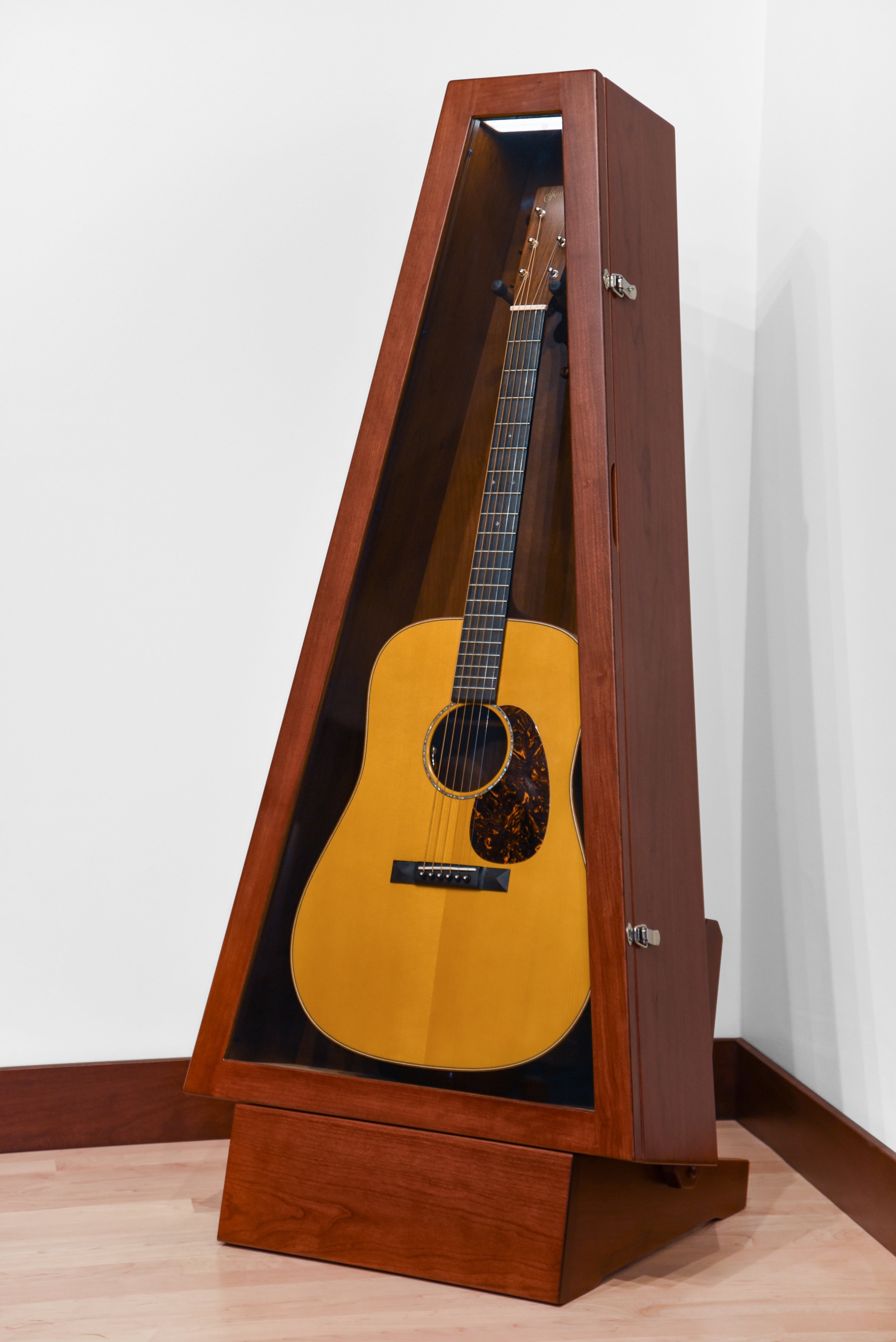 ClimaStand Triangle Humidor with Base - Cherry with Acres Stain Acoustic Remedy Cases