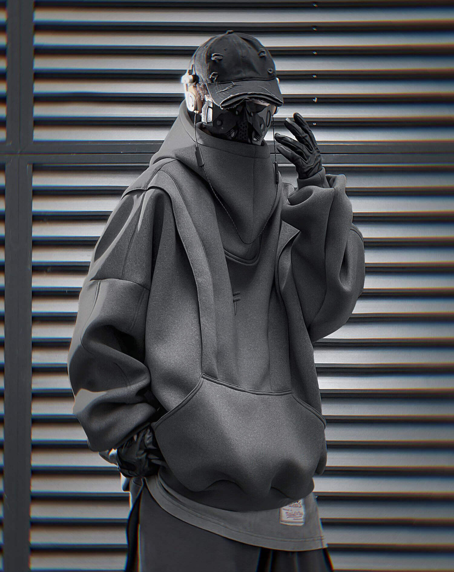 HiH50 Grey Nexus Hoodie Niepce