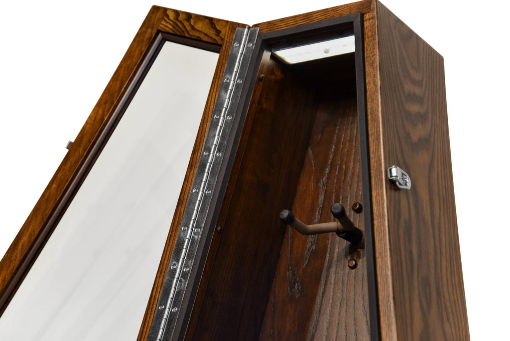 ClimaStand Triangle Humidor with Base - Northern White Ash with Rich Tobacco Stain Acoustic Remedy Cases