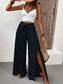 Honey Tied Slit Wide Leg Pants