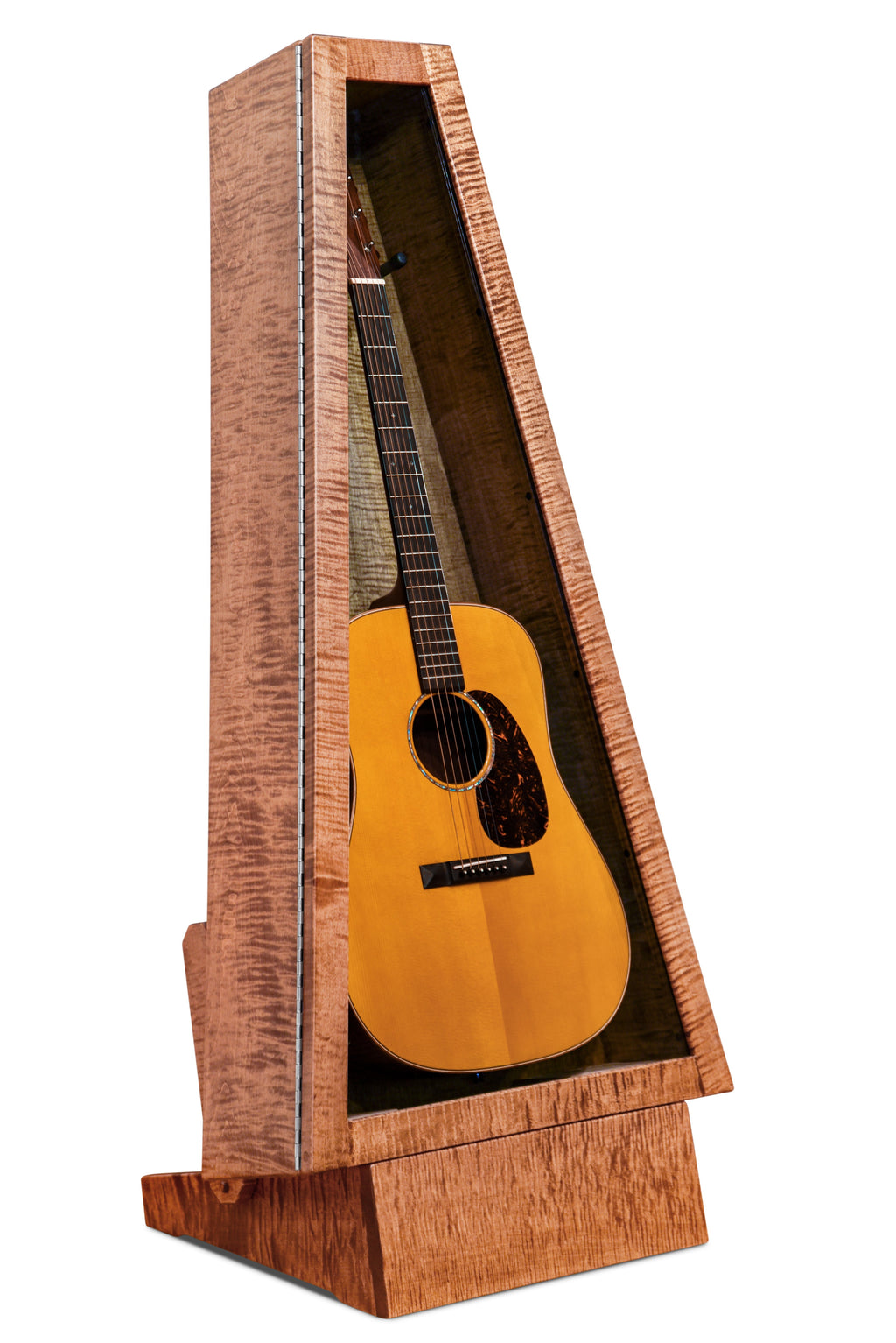 ClimaStand Triangle Humidor with Base - Flamed Maple With Provincial Stain Acoustic Remedy Cases
