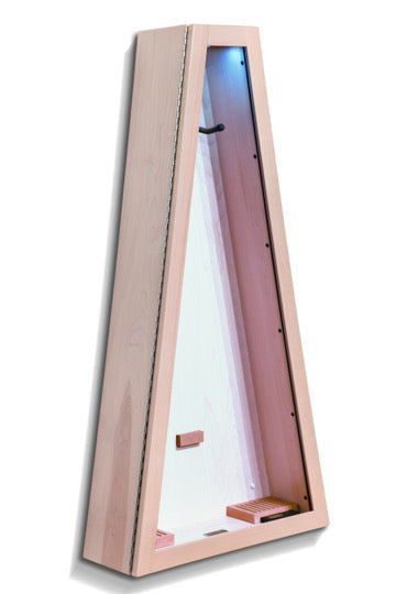 ClimaCase Triangle Humidor - Birch with Campbell White Stain Acoustic Remedy Cases