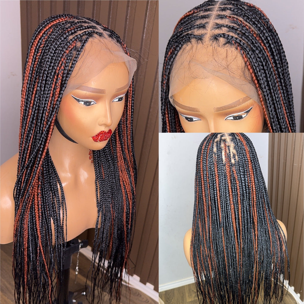22inches black and brown knotless braids HOL stores