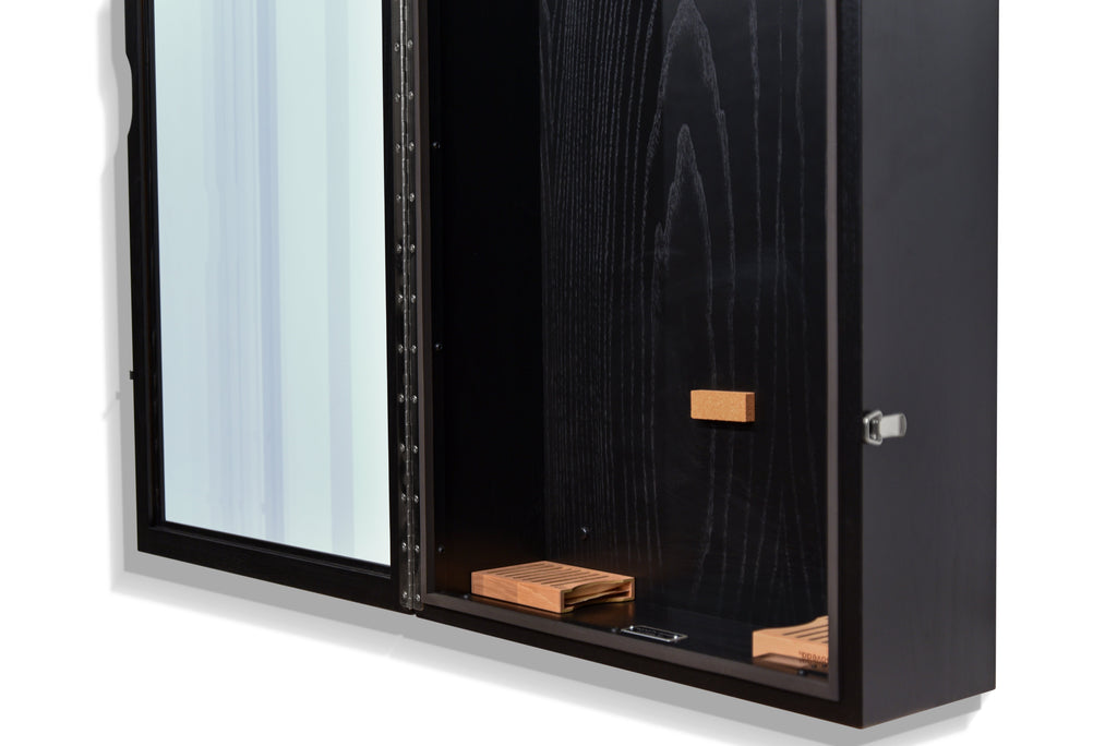 ClimaCase Rectangle Humidor - Northern White Ash with Piano Black Acoustic Remedy Cases