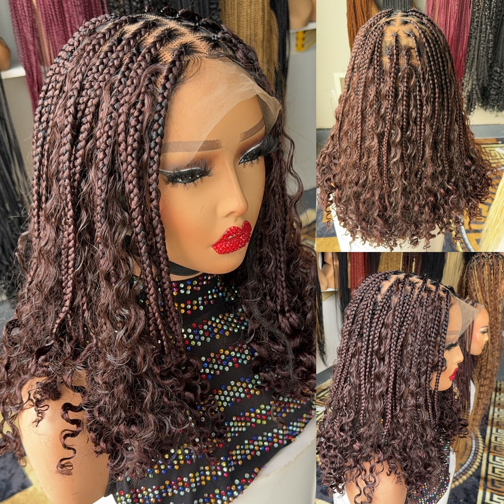 Brown short boho braids HOL stores