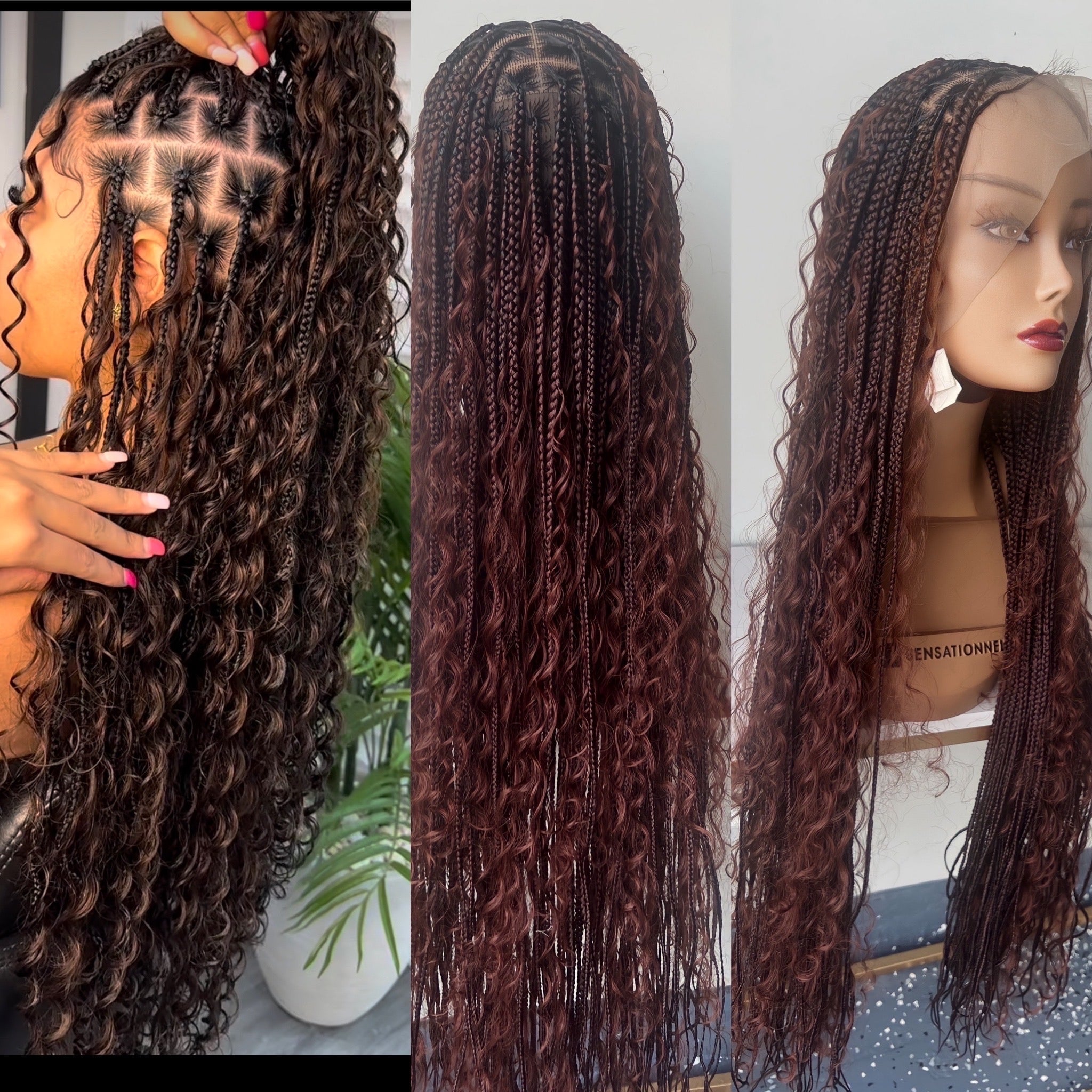 BOHO Knotless Braided wig HOL stores