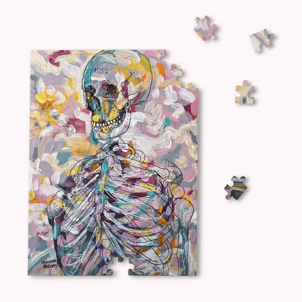 Pastel Skeleton Fine Art Puzzle Heather Freitas