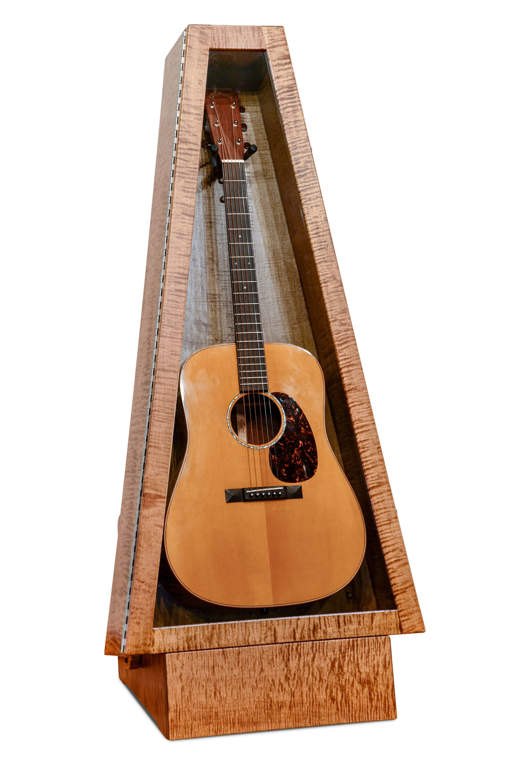 ClimaStand Triangle Humidor with Base - Flamed Maple With Provincial Stain Acoustic Remedy Cases