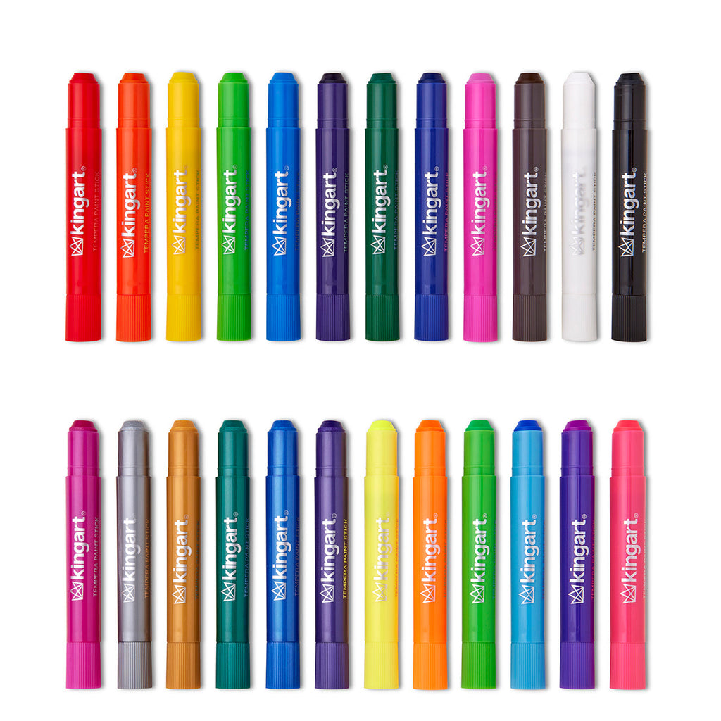 Tempera Paint Thin Sticks, 24 Colors KINGART
