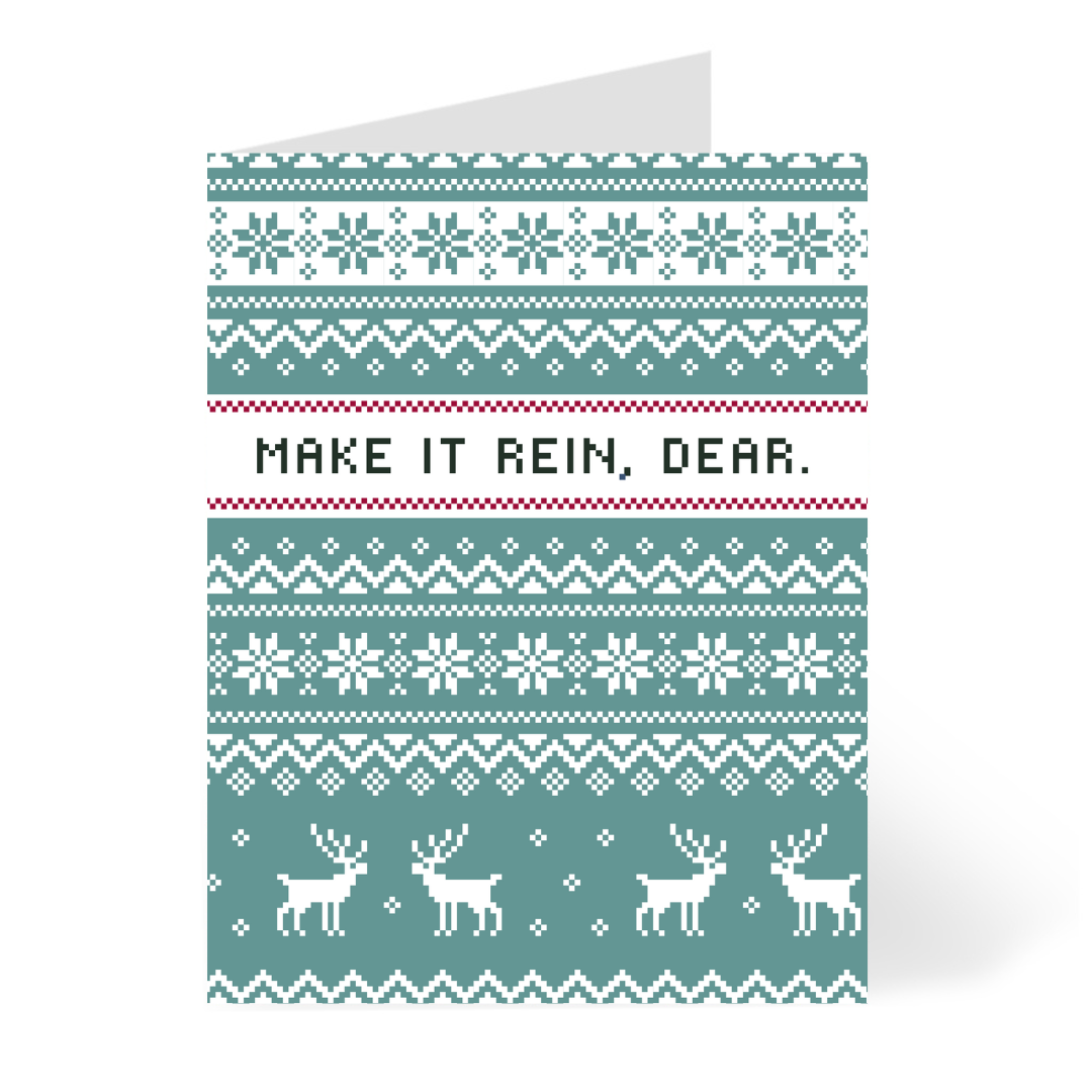 Make it Rein Ugly Sweater Card CheerNotes