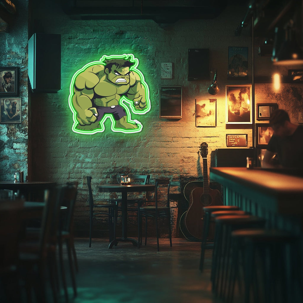 UV Printed Hulk Neon Wall Art- LV0075 Liviqon.co