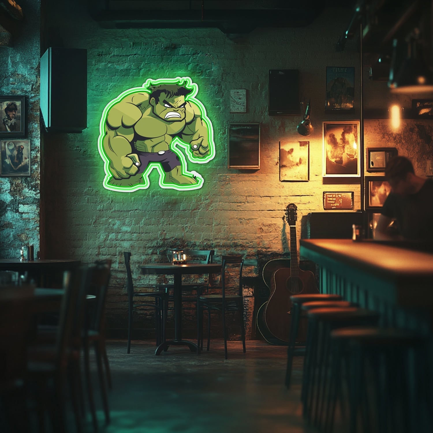 UV Printed Hulk Neon Wall Art- LV0075 Liviqon.co