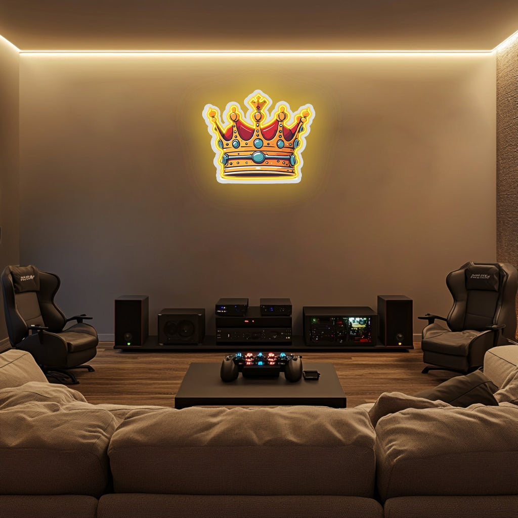 UV Printed King Crown Neon Wall Art- LV0028 Liviqon.co