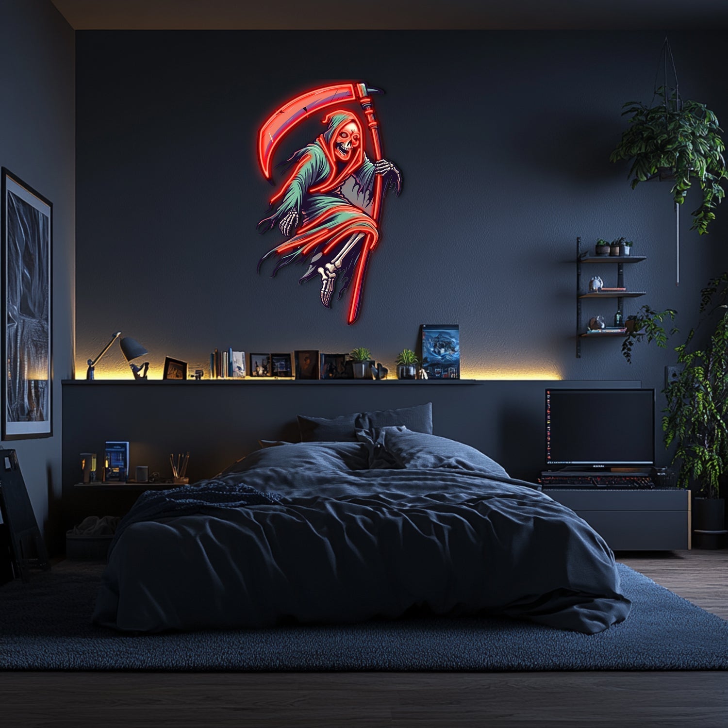 UV Printed Angel of Death Neon Wall Art- LV0003 Liviqon.co