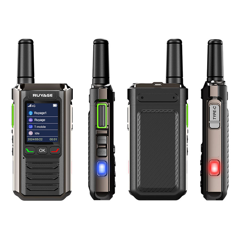 Ruyage R0 Nationwide Lte Two Way Radios Lifetime Free Unlimited Range Rechargeable Global 4g Poc,Portable Walkie Talkies Long Range for Adults Family Road Trip Truck Fleet 2 Pack Ruyage Radio