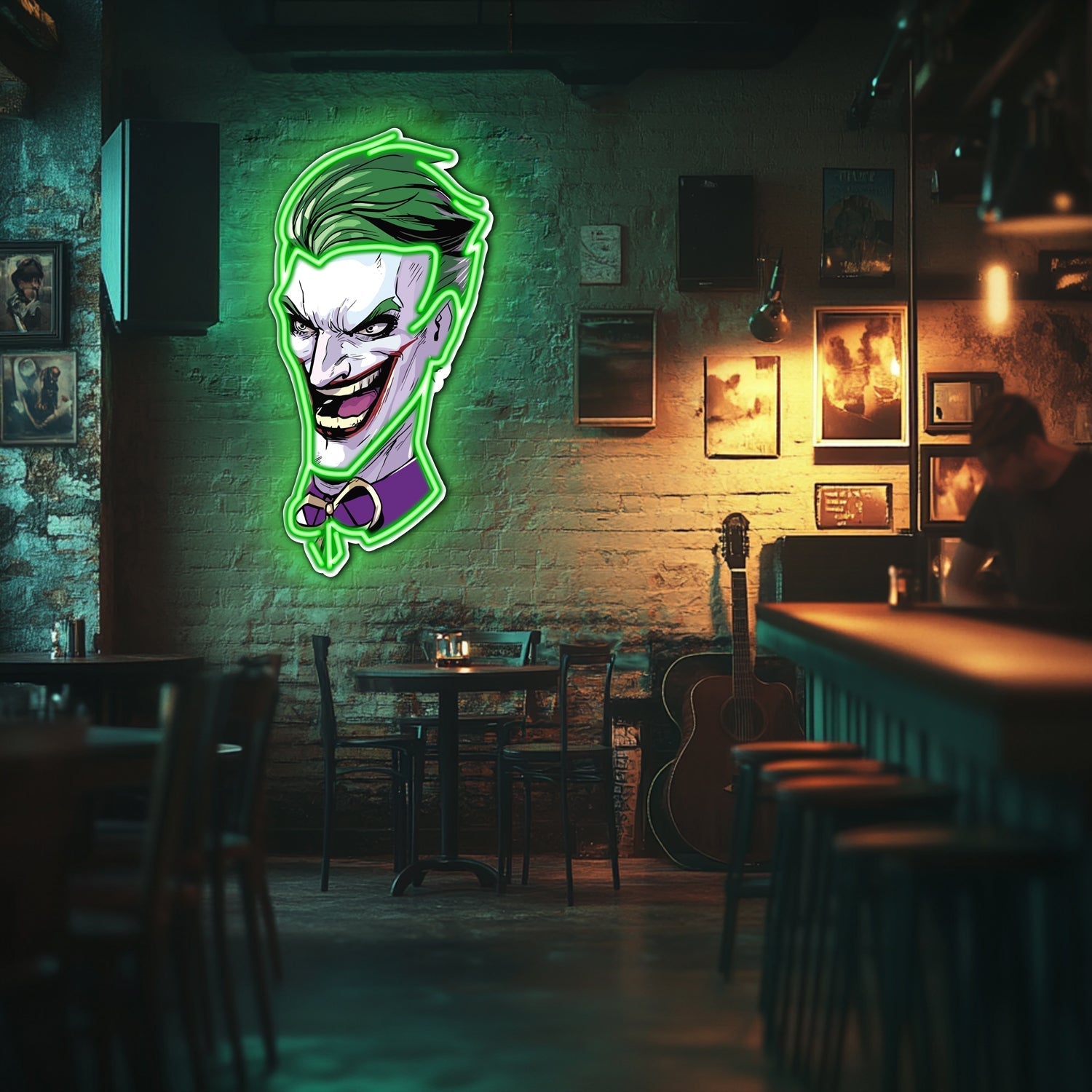 UV Printed Joker Neon Wall Art- LV0046 Liviqon.co