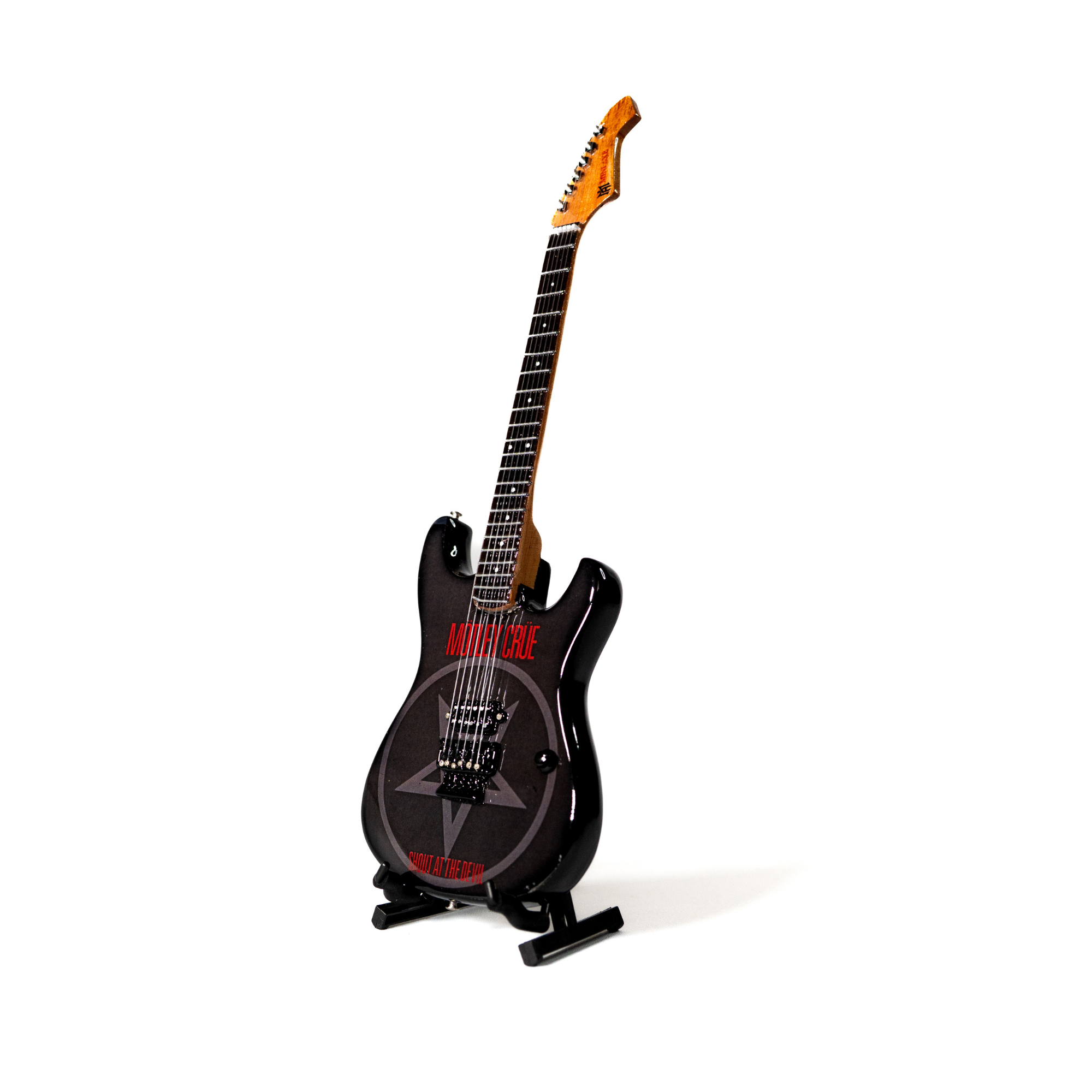 Mötley Crüe "Shout at the Devil" and "Dr. Feelgood" Collectible Miniature Guitar Set The Mini Axe