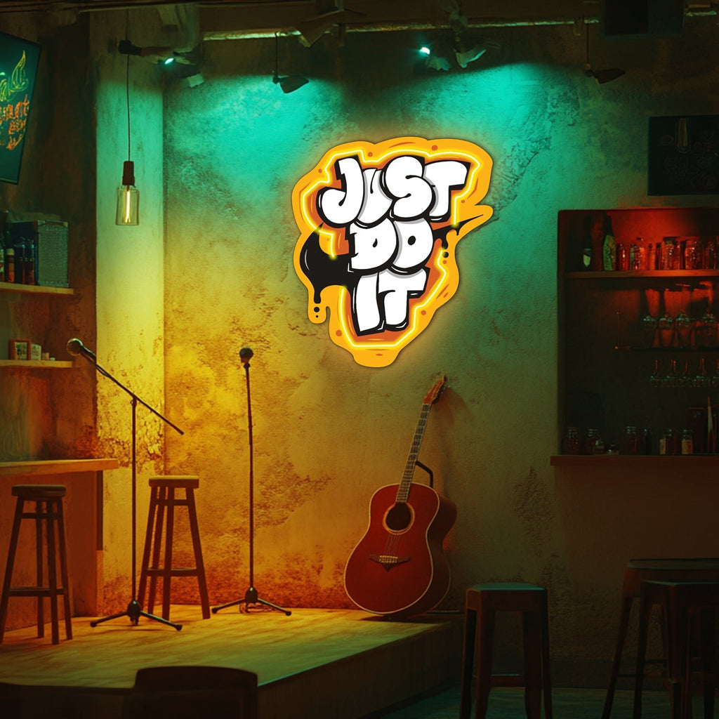 UV Printed Just Do It Neon Wall Art- LV0079 Liviqon.co