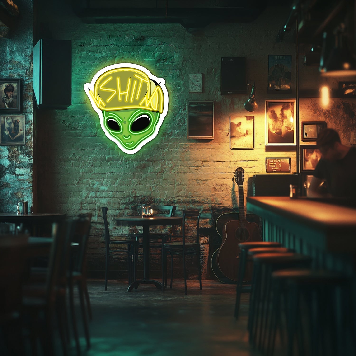 UV Printed Alien Neon Wall Art- LV0053 Liviqon.co