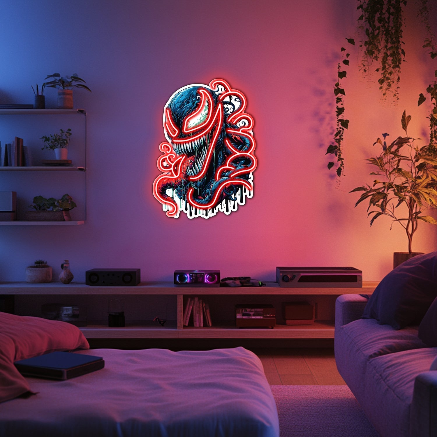 UV Printed Venom  Neon Wall Art- LV0055 Liviqon.co