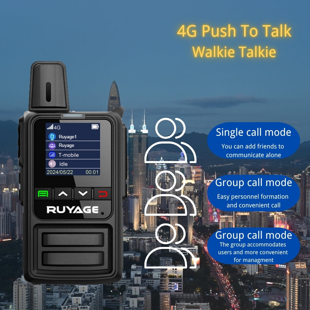 Ruyage R2 Nationwide Lte Two Way Radios Lifetime Free Unlimited Range Rechargeable Global 4g Poc,Portable Walkie Talkies Long Range for Adults Family Road Trip Truck Fleet 2 Pack Ruyage Radio