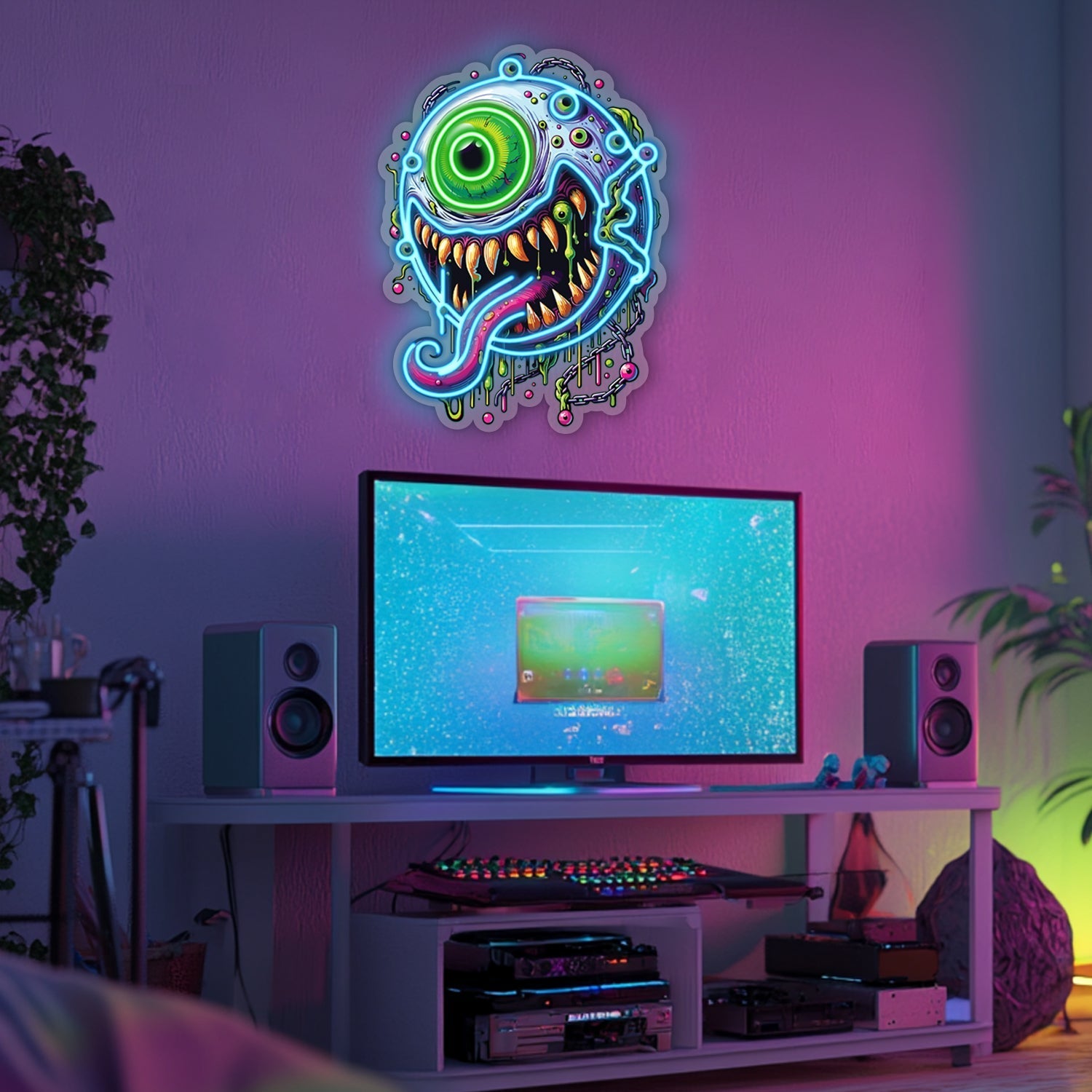UV Printed Eye Neon Wall Art- LV0072 Liviqon.co