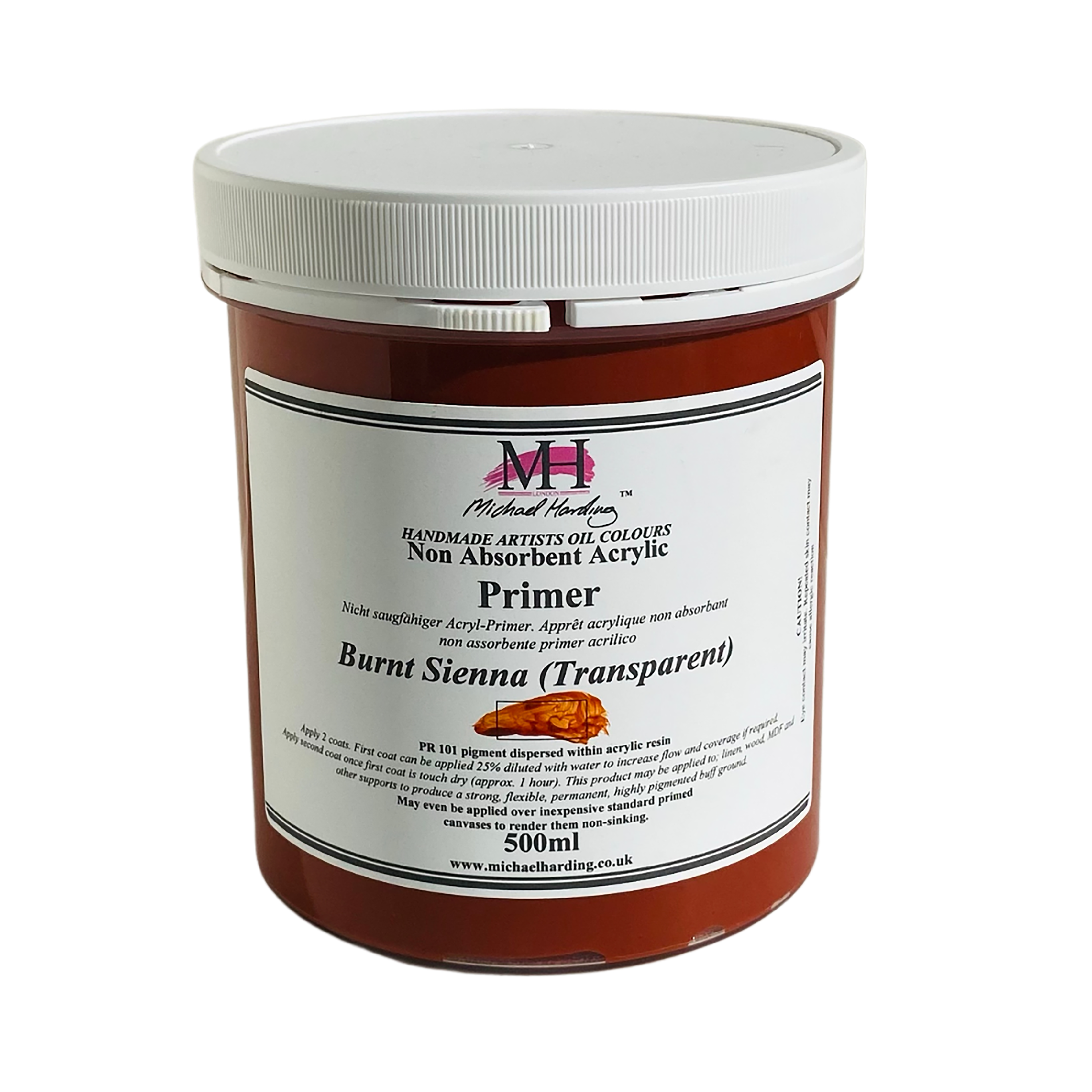 Michael Harding Non-Absorbent Acrylic Primer - Superior Base for Oil Paintings Trekell Art Supplies