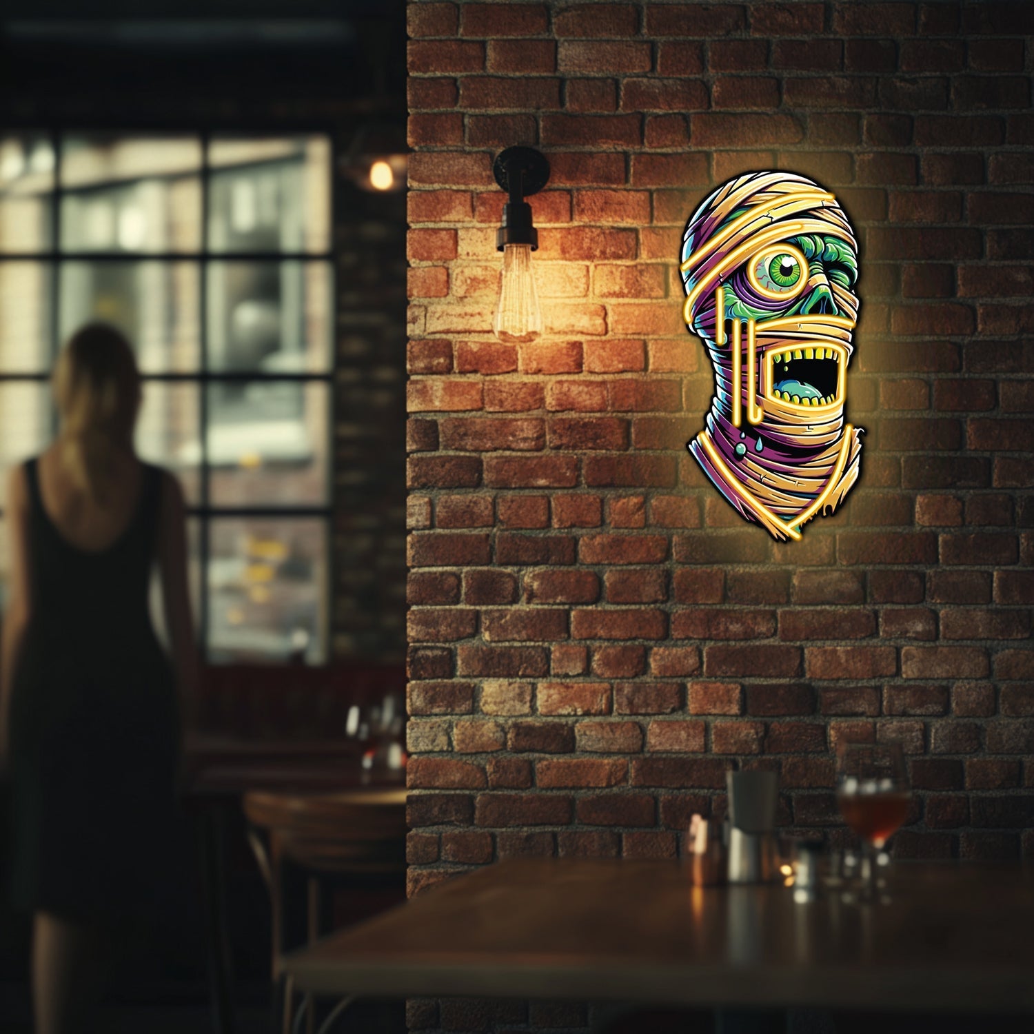 UV Printed Mummy Neon Wall Art- LV0037 Liviqon.co