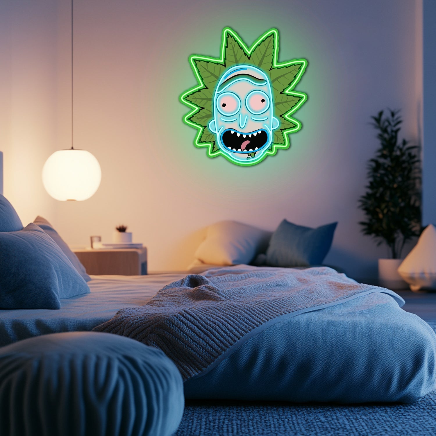 UV Printed Rick Neon Wall Art- LV0035 Liviqon.co