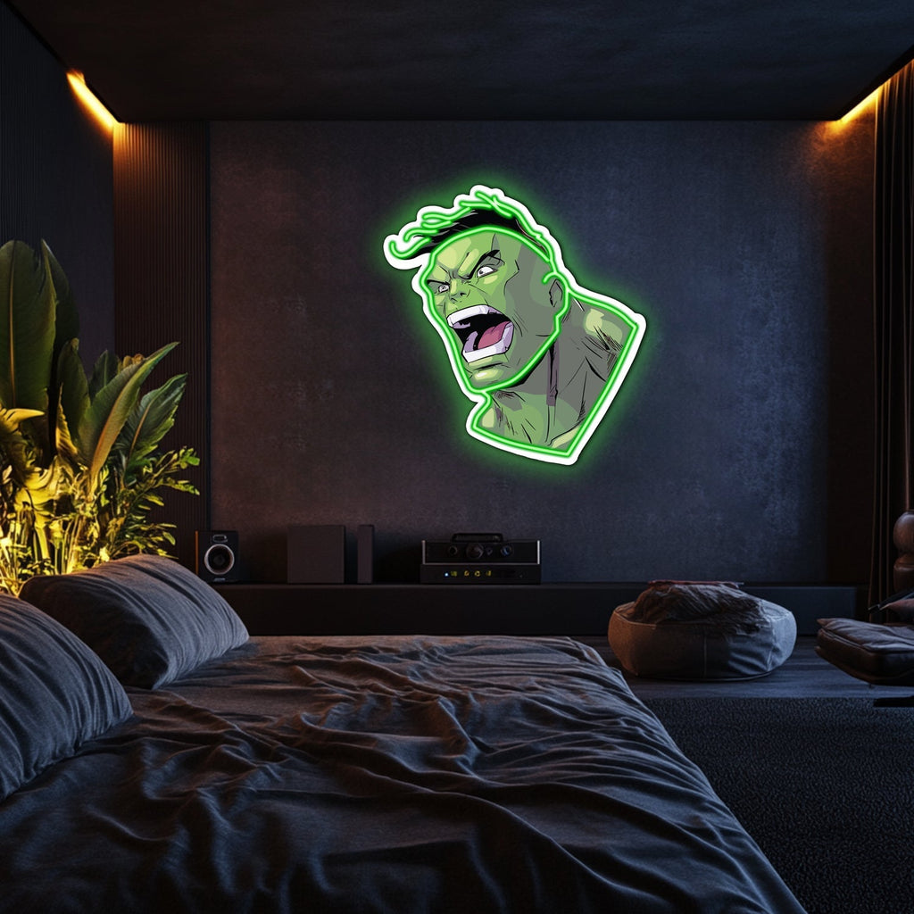 UV Printed Hulk  Neon Wall Art- LV0045 Liviqon.co