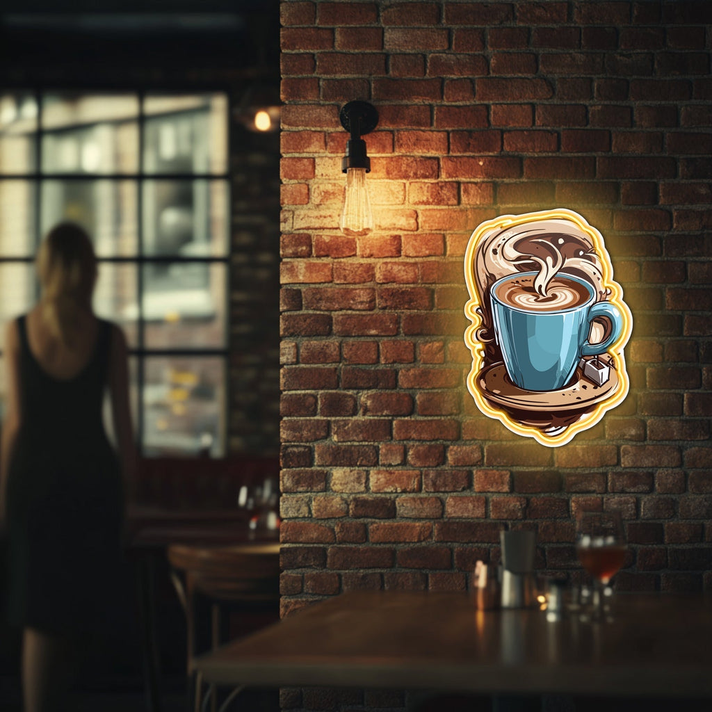 UV Printed Coffee  Neon Wall Art- LV0080 Liviqon.co