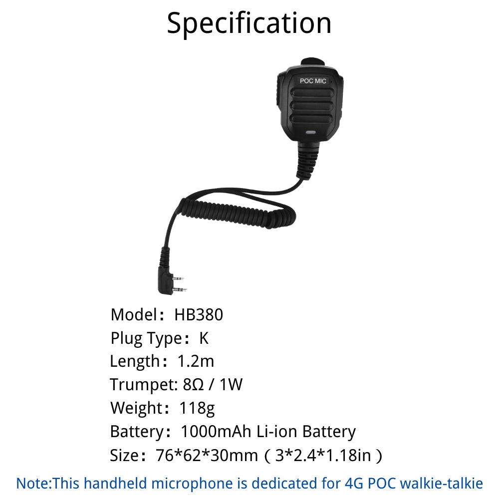 Ruyage Radio Handheld Microphone For Nationwide PTT Walkie-Talkie Ruyage Radio