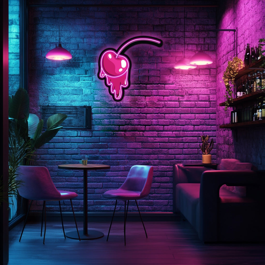 UV Printed Cherry Neon Wall Art- LV0056 Liviqon.co
