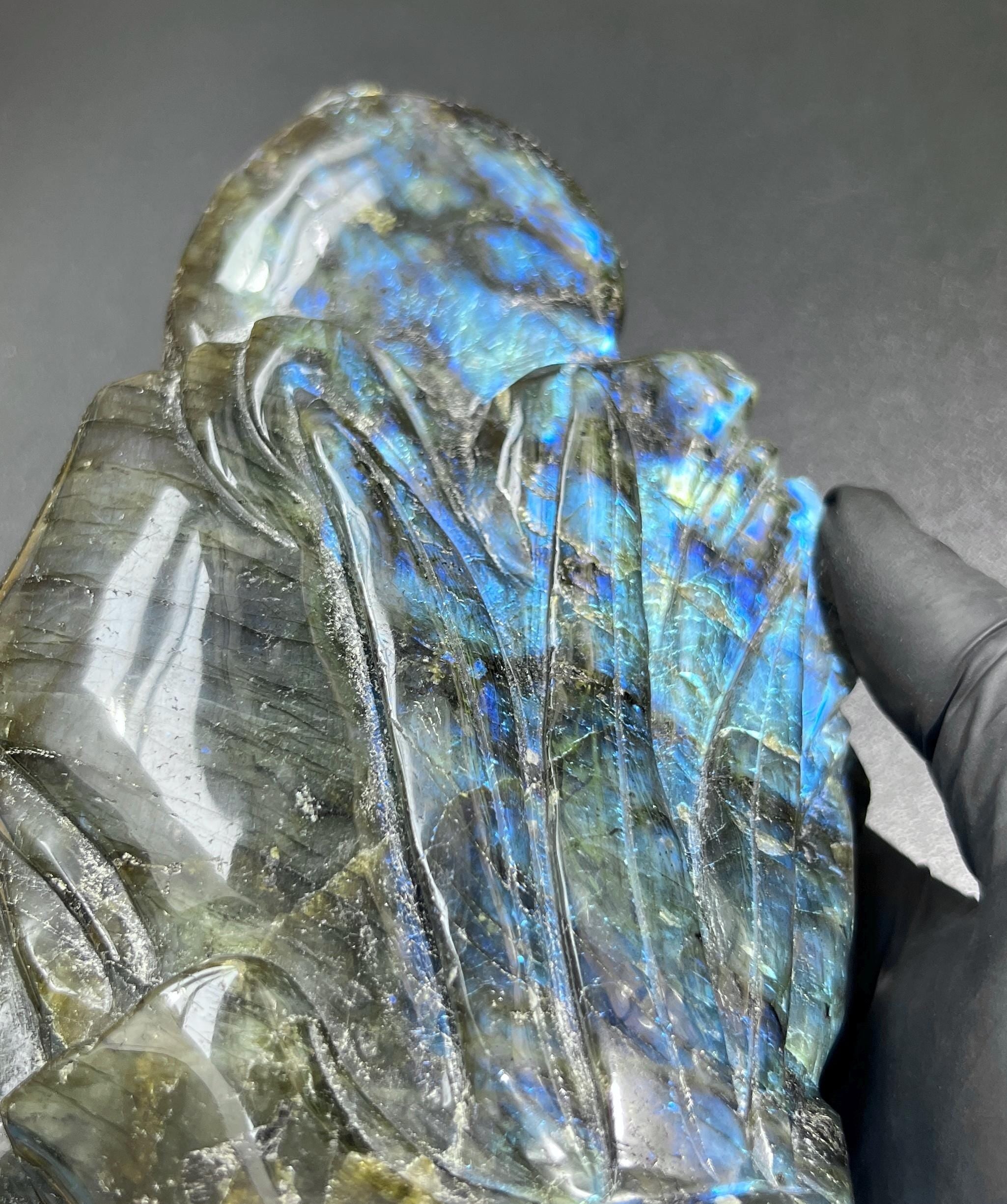 Large Peacock Flashy Labradorite Crystal Carving Select Wholesale Amazing Crystals