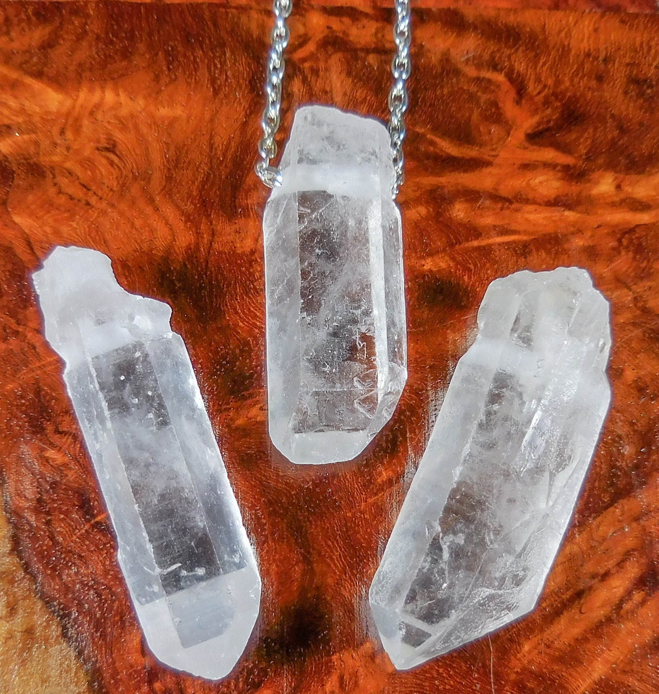 Drilled Clear Quartz Crystal Points (2mm Hole) Wholesale Pendant Beads Amazing Crystals