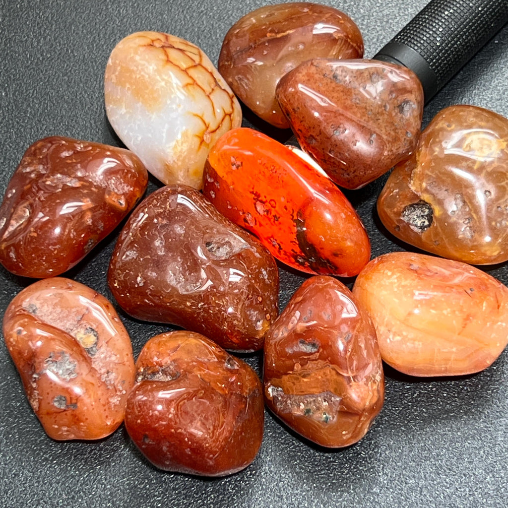 Large Carnelian Red Agate Crystal Tumbled Stones (By The Piece or Pound) Amazing Crystals